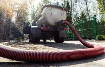 Septic Pumping Truck On Site